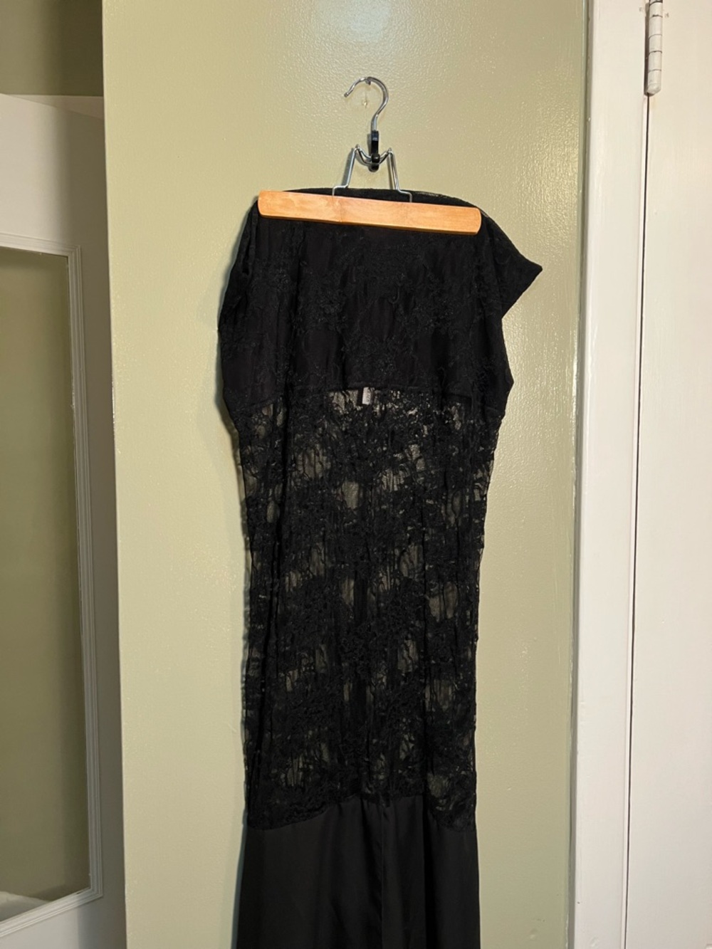 BellyBabyWear by Ana Brandt Strapless Maternity Gown Black Lace - Picture 2 of 11